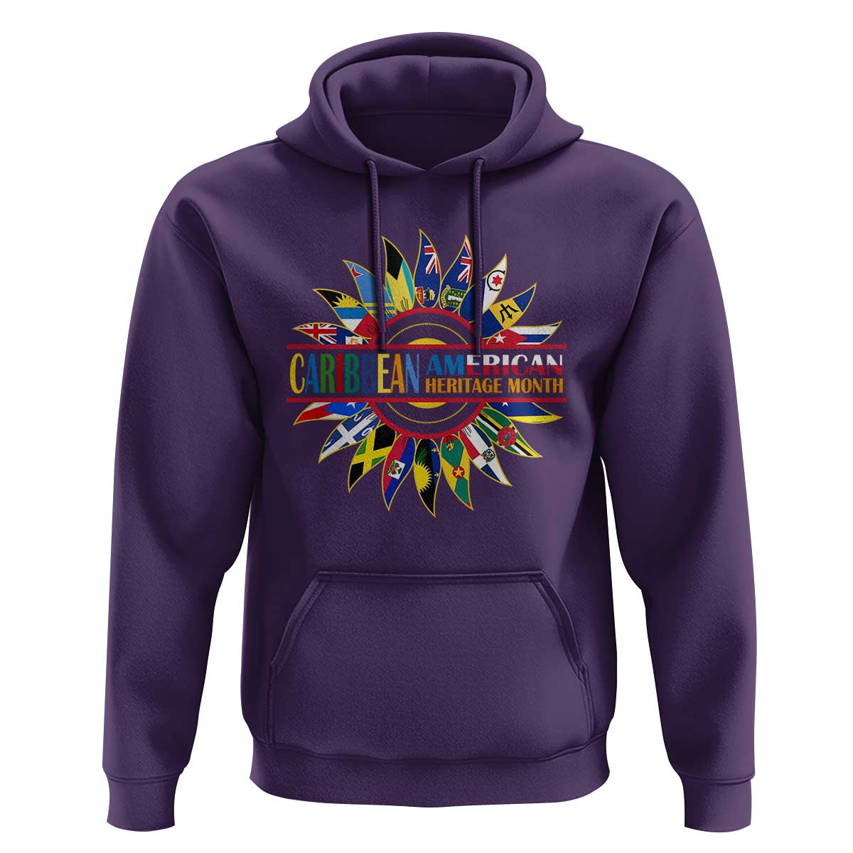 Funny Caribbean American Heritage Month Hoodie Flower