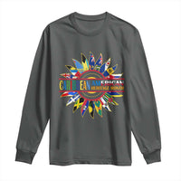 Funny Caribbean American Heritage Month Long Sleeve Shirt Flower