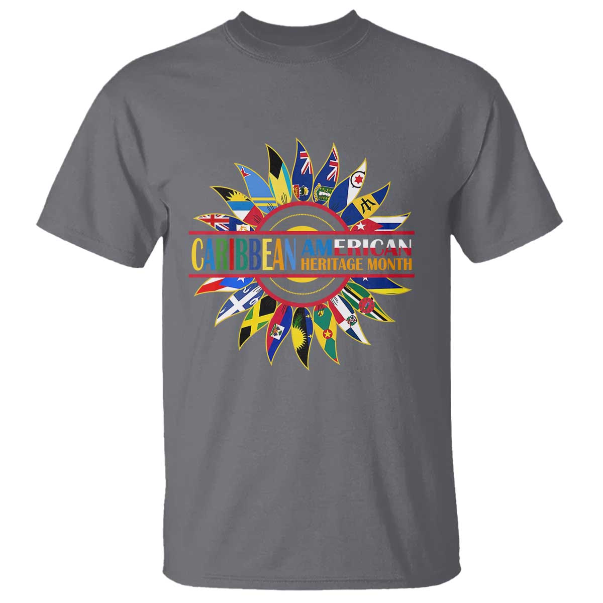 Funny Caribbean American Heritage Month T Shirt Flower