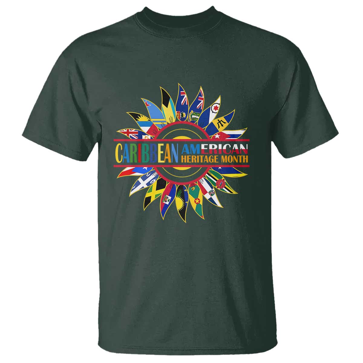 Funny Caribbean American Heritage Month T Shirt Flower