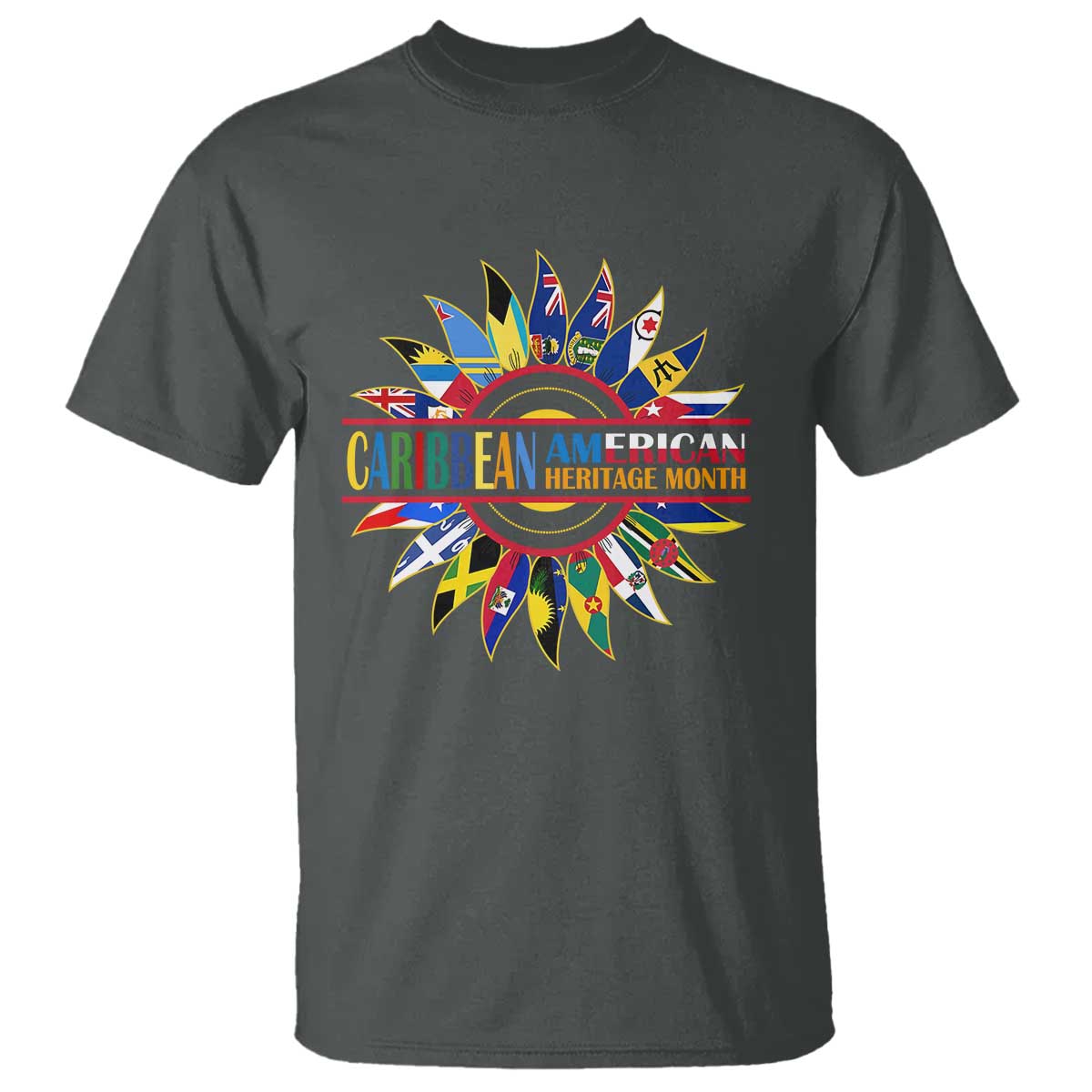 Funny Caribbean American Heritage Month T Shirt Flower