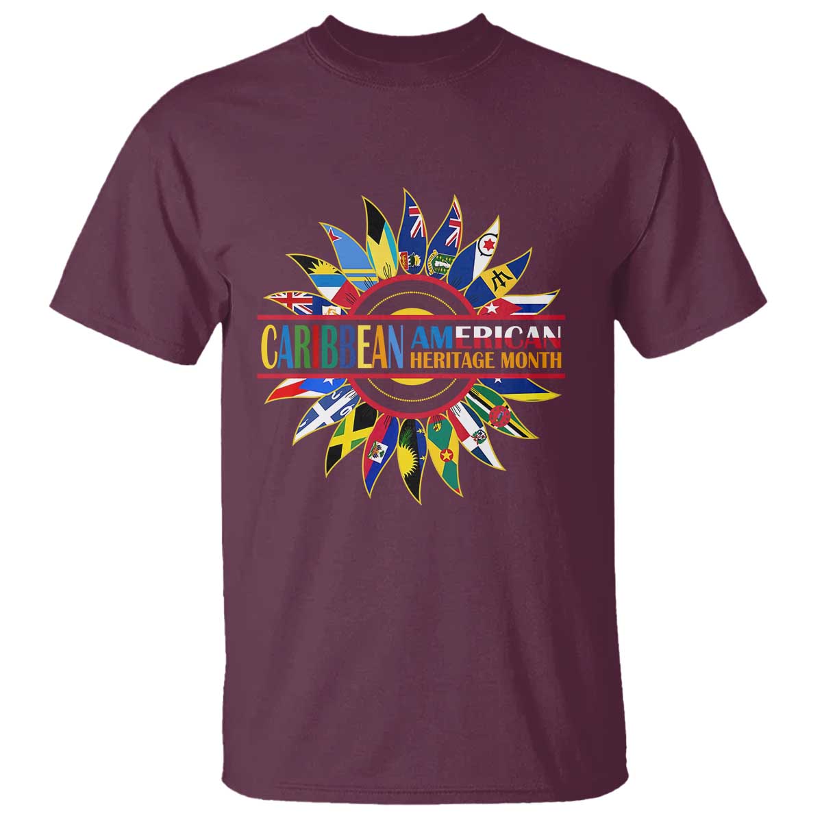Funny Caribbean American Heritage Month T Shirt Flower
