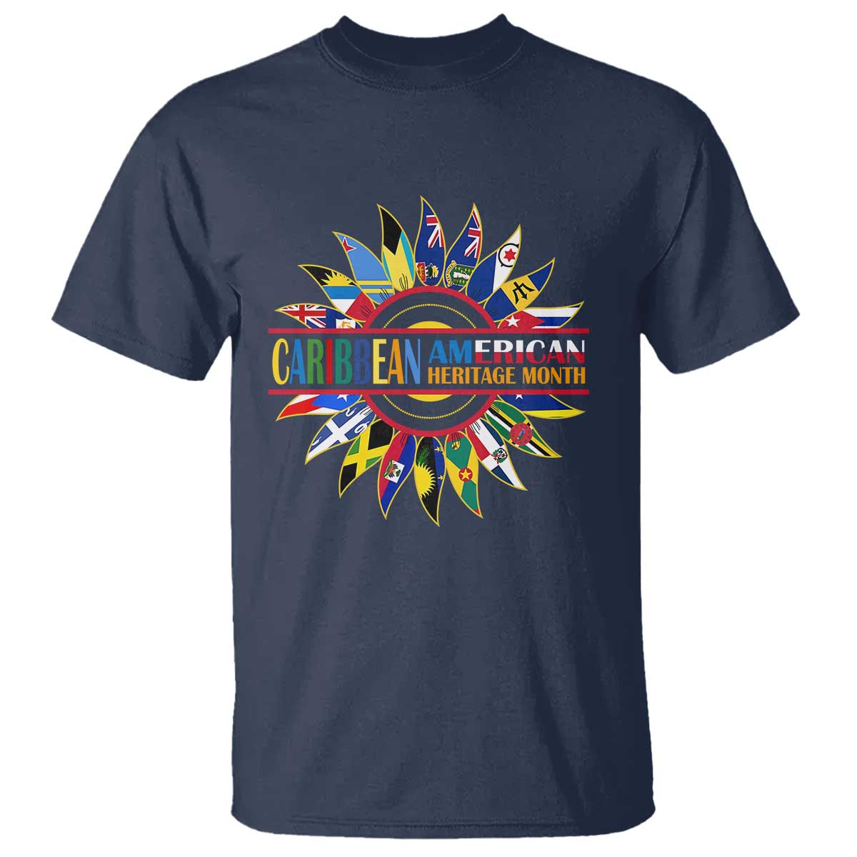 Funny Caribbean American Heritage Month T Shirt Flower
