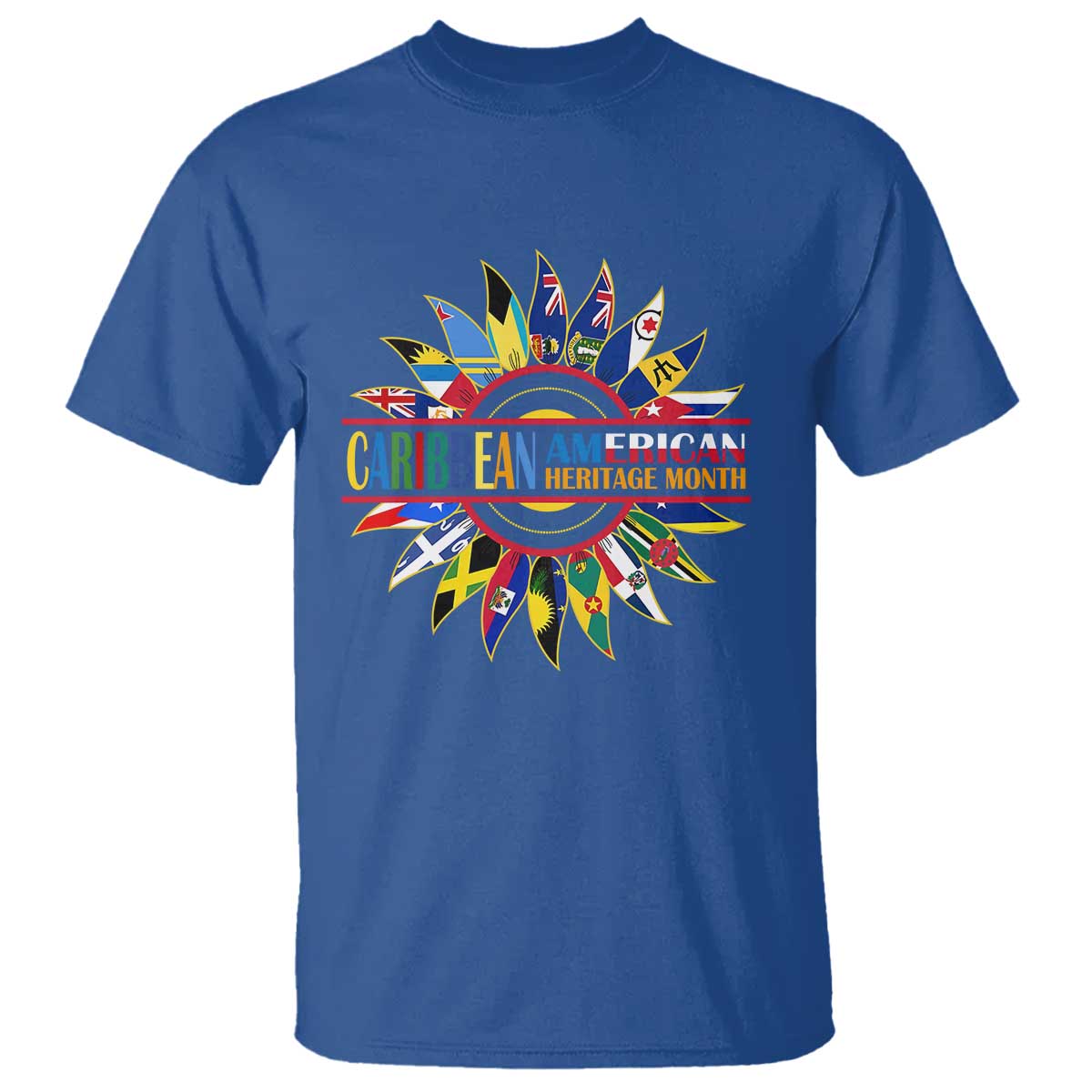 Funny Caribbean American Heritage Month T Shirt Flower