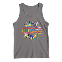 Funny Caribbean American Heritage Month Tank Top Flower