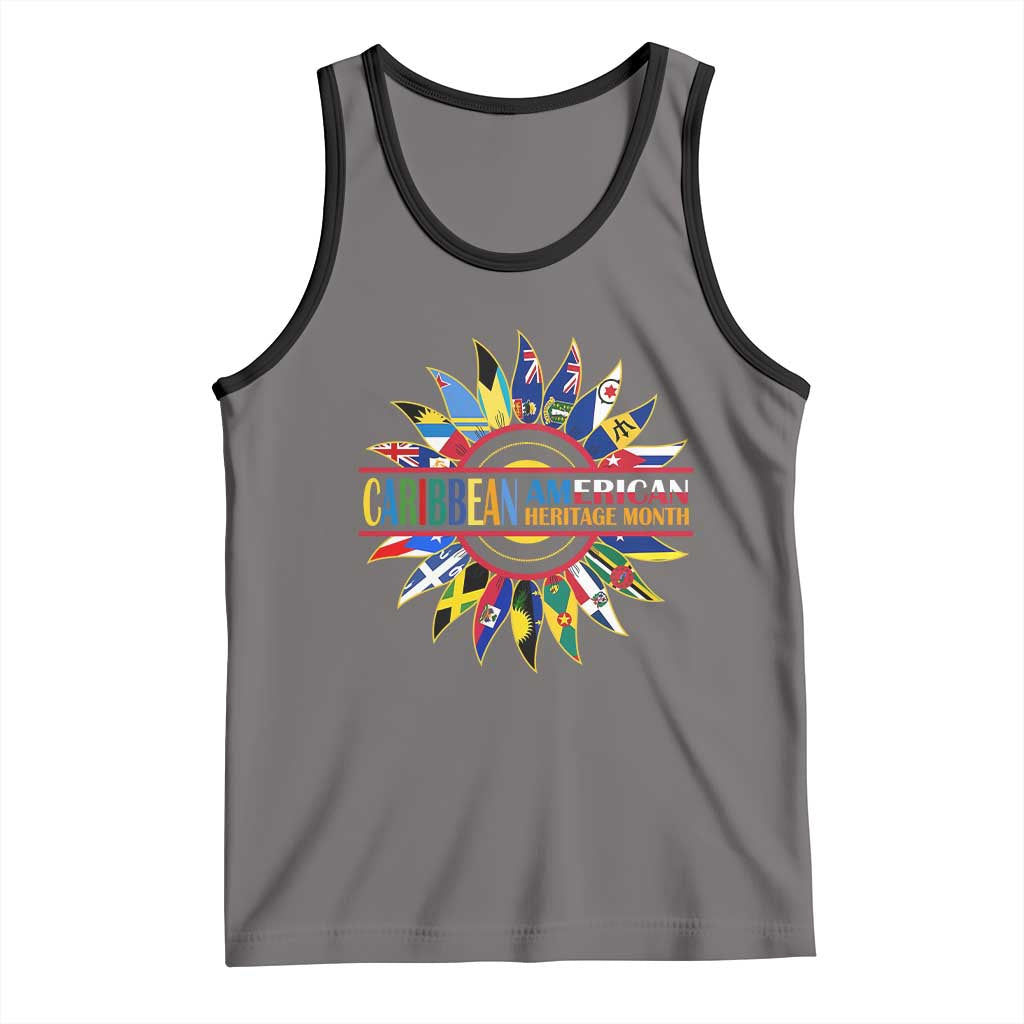 Funny Caribbean American Heritage Month Tank Top Flower