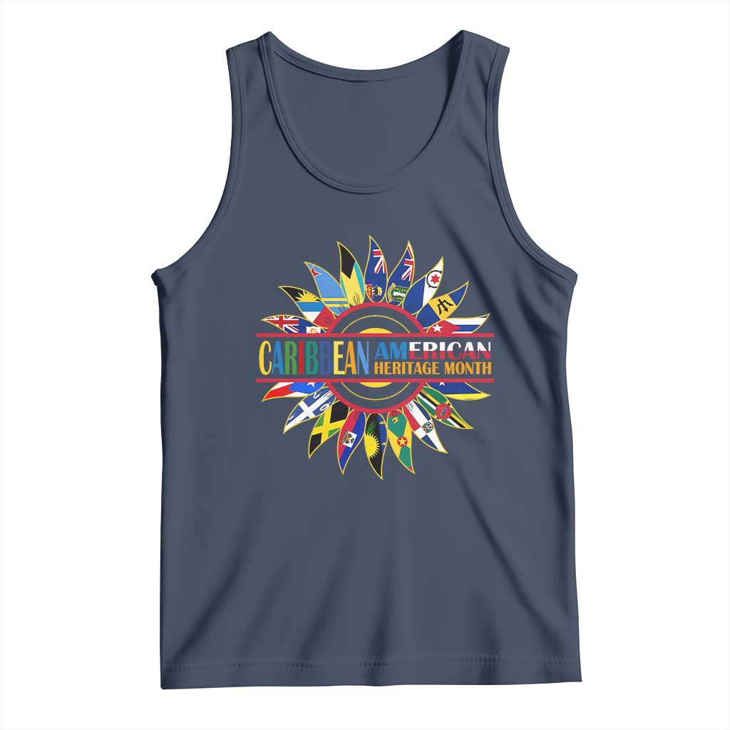 Funny Caribbean American Heritage Month Tank Top Flower