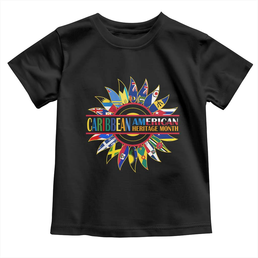 Funny Caribbean American Heritage Month Toddler T Shirt Flower