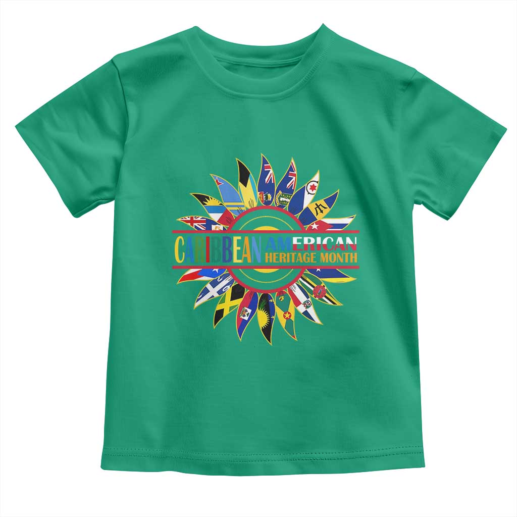 Funny Caribbean American Heritage Month Toddler T Shirt Flower