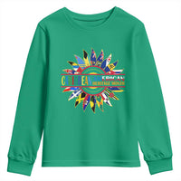 Funny Caribbean American Heritage Month Youth Sweatshirt Flower