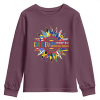 Funny Caribbean American Heritage Month Youth Sweatshirt Flower