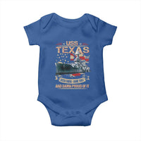 USS Texas Been There Done That And Damn Proud Of It Baby Onesie Battleship USA American Flag