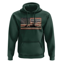 USS Texas BB35 WW1 WW2 Battleship USA American Flag Hoodie