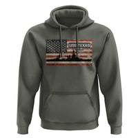 USS Texas BB35 WW1 WW2 Battleship USA American Flag Hoodie