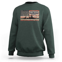 USS Texas BB35 WW1 WW2 Battleship USA American Flag Sweatshirt