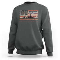 USS Texas BB35 WW1 WW2 Battleship USA American Flag Sweatshirt