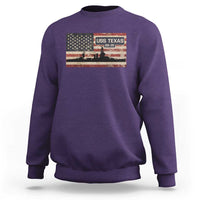 USS Texas BB35 WW1 WW2 Battleship USA American Flag Sweatshirt