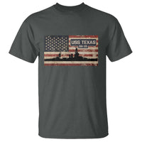 USS Texas BB35 WW1 WW2 Battleship USA American Flag T Shirt