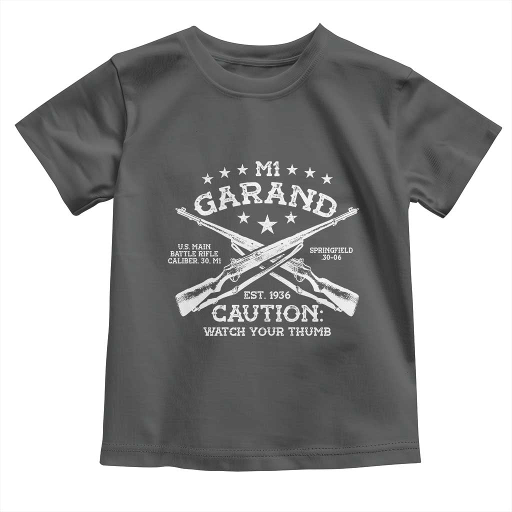 M1 Garand Rifle Gun WWII Watch Your Thumb EST 1936 Toddler T Shirt
