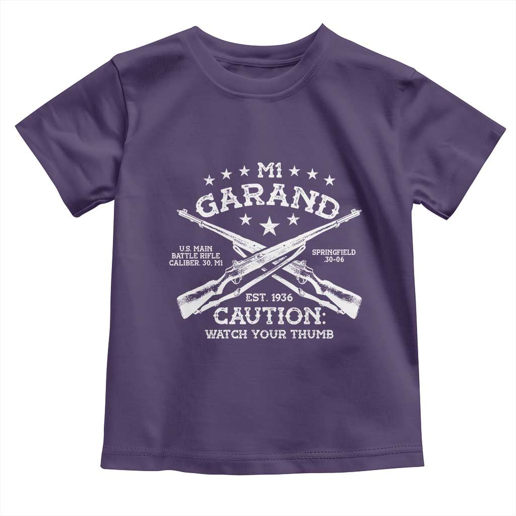M1 Garand Rifle Gun WWII Watch Your Thumb EST 1936 Toddler T Shirt