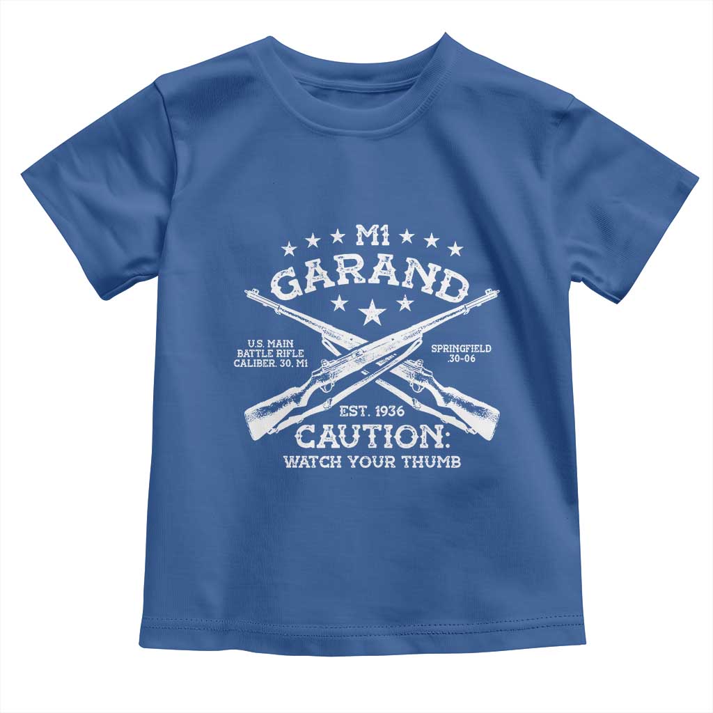 M1 Garand Rifle Gun WWII Watch Your Thumb EST 1936 Toddler T Shirt