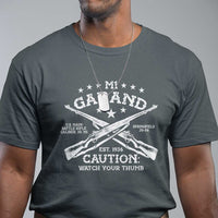 M1 Garand Rifle Gun WWII Watch Your Thumb EST 1936 T Shirt
