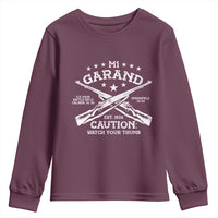 M1 Garand Rifle Gun WWII Watch Your Thumb EST 1936 Youth Sweatshirt