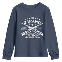 M1 Garand Rifle Gun WWII Watch Your Thumb EST 1936 Youth Sweatshirt