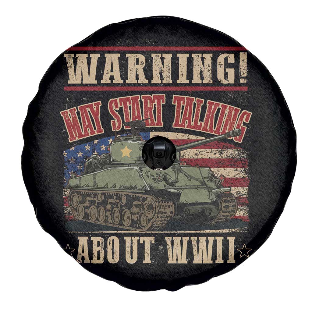 Warning May Start Talking About WWII Spare Tire Cover American Flag Tank