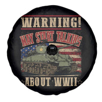 Warning May Start Talking About WWII Spare Tire Cover American Flag Tank