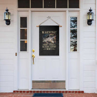 Warning May Start Talking About WWII Garden Flag American Flag Fighter Jet - Wonder Print Shop