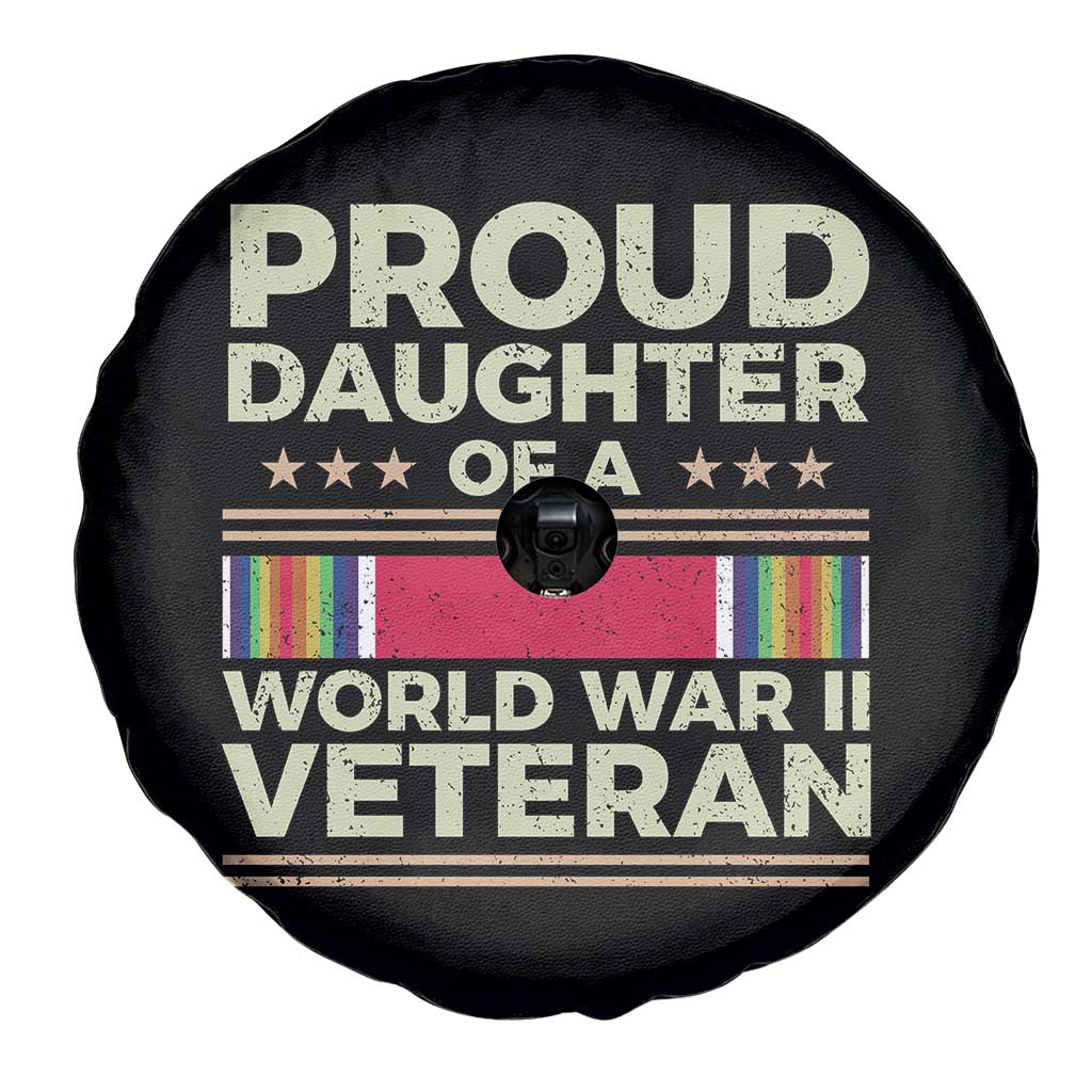 Proud Daughter Of A World War II Veteran Spare Tire Cover US WWII Vet - Wonder Print Shop