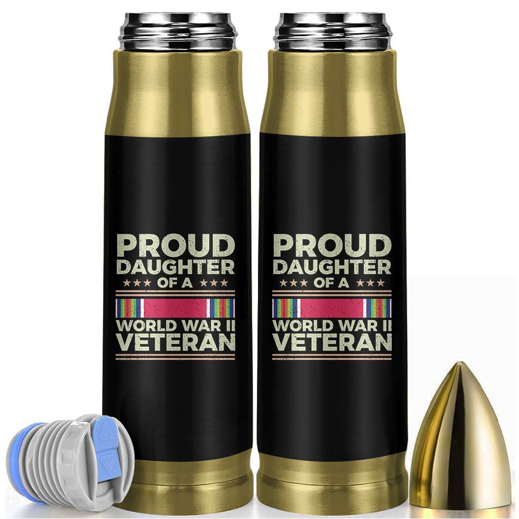Proud Daughter Of A World War II Veteran Bullet Tumbler US WWII Vet - Wonder Print Shop