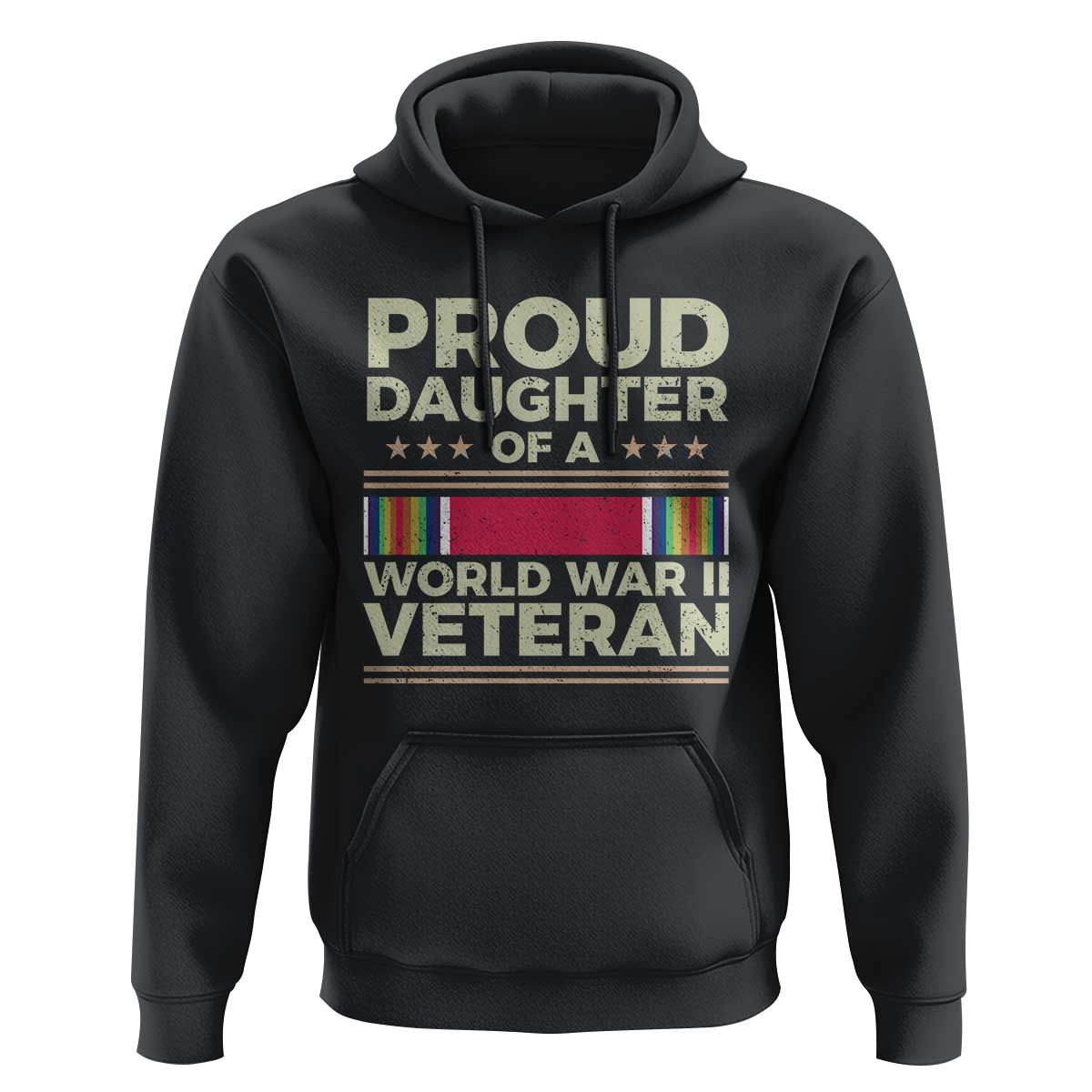 Proud Daughter Of A World War II Veteran Hoodie US WWII Vet - Wonder Print Shop