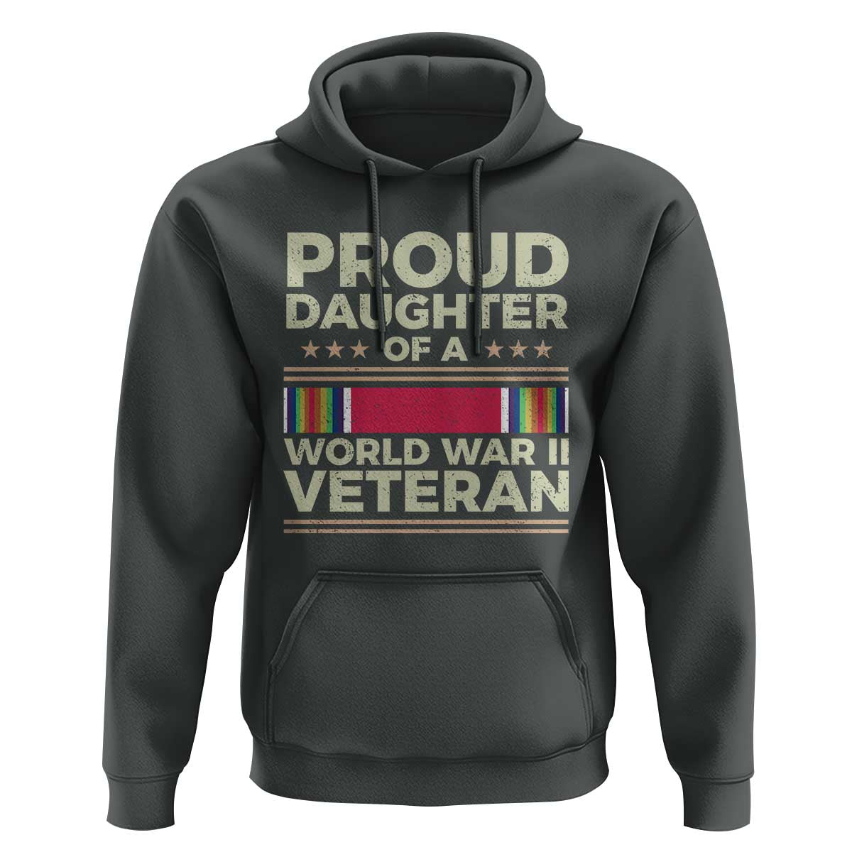 Proud Daughter Of A World War II Veteran Hoodie US WWII Vet - Wonder Print Shop