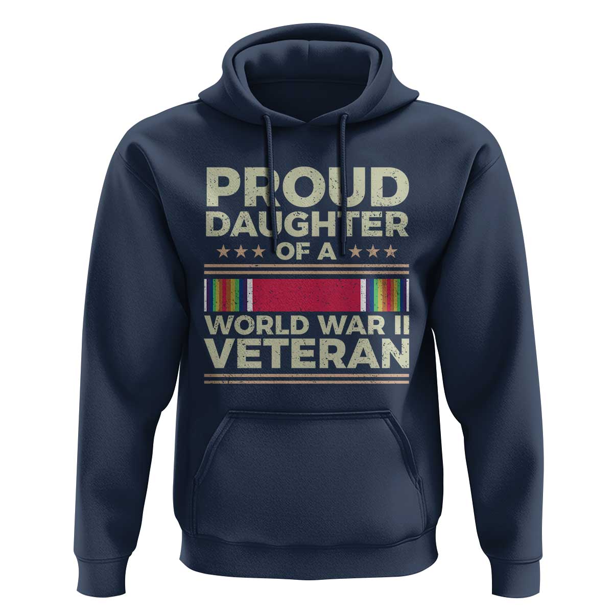 Proud Daughter Of A World War II Veteran Hoodie US WWII Vet - Wonder Print Shop