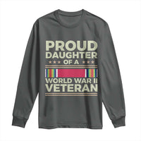 Proud Daughter Of A World War II Veteran Long Sleeve Shirt US WWII Vet - Wonder Print Shop