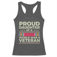 Proud Daughter Of A World War II Veteran Racerback Tank Top US WWII Vet - Wonder Print Shop