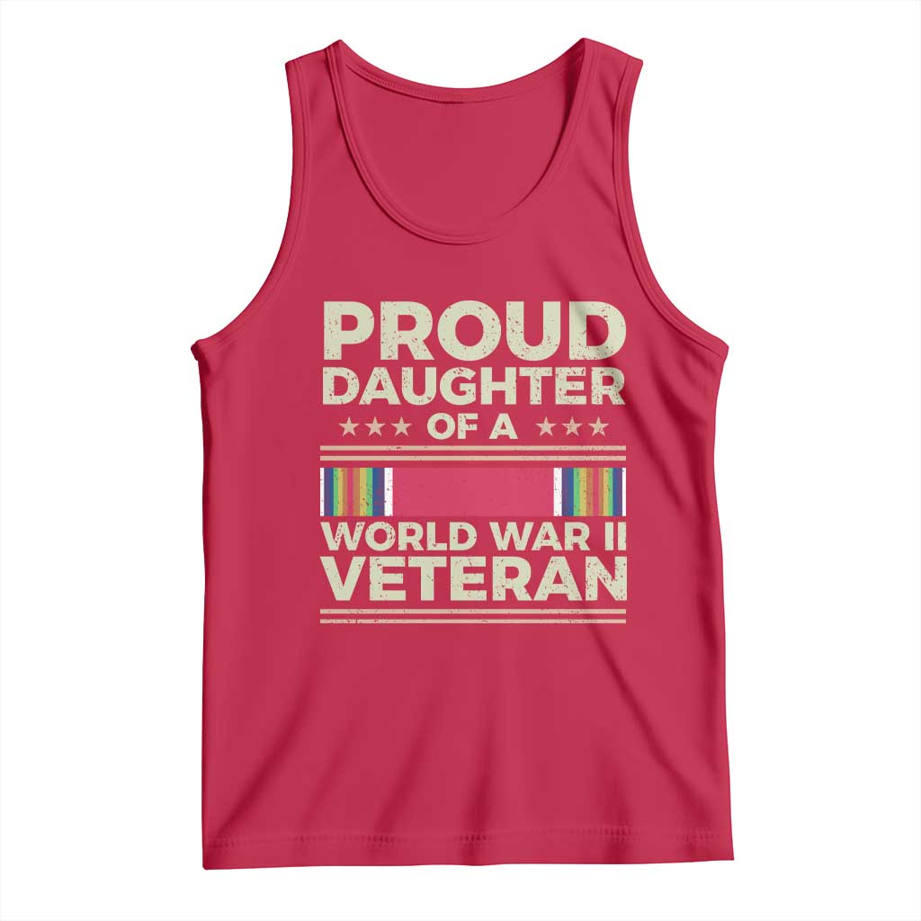 Proud Daughter Of A World War II Veteran Tank Top US WWII Vet - Wonder Print Shop