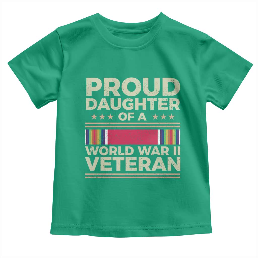 Proud Daughter Of A World War II Veteran Toddler T Shirt US WWII Vet - Wonder Print Shop