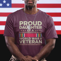 Proud Daughter Of A World War II Veteran T Shirt US WWII Vet TS11