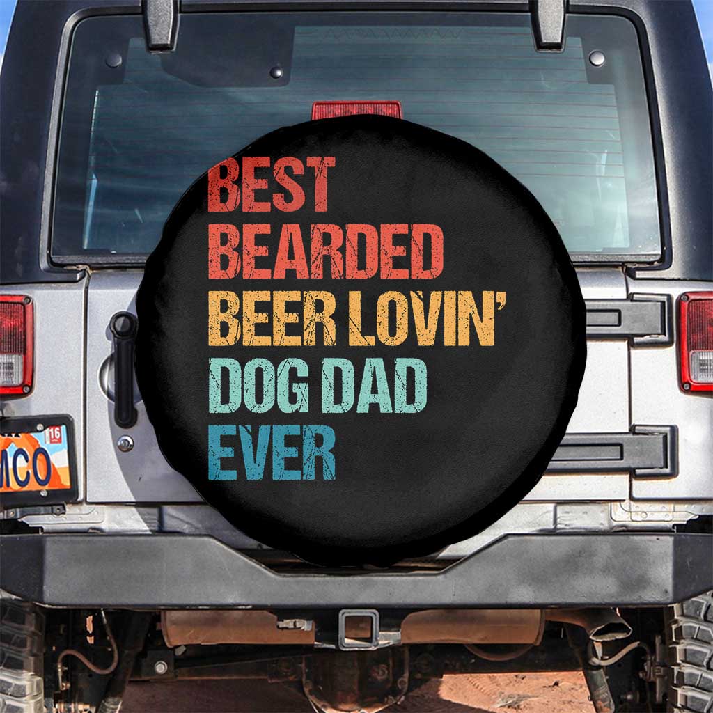 Best Bearded Beer Loving Dog Dad Ever Spare Tire Cover Pet Lover Father's Day