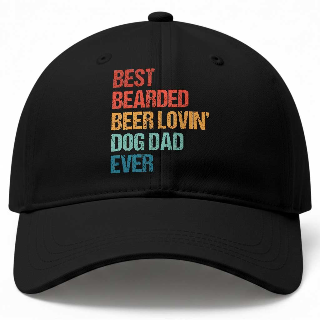 Best Bearded Beer Loving Dog Dad Ever Baseball Cap Pet Lover Father's Day
