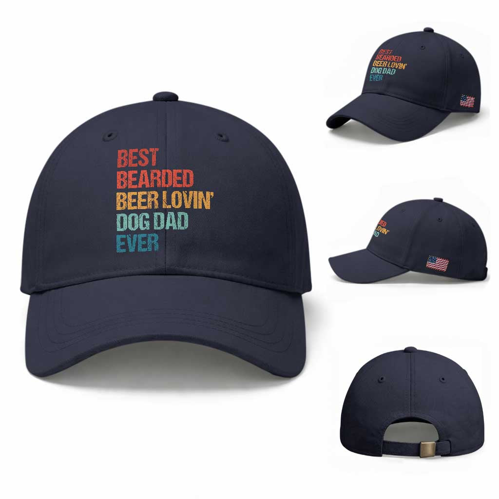 Best Bearded Beer Loving Dog Dad Ever Baseball Cap Pet Lover Father's Day