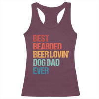 Best Bearded Beer Loving Dog Dad Ever Racerback Tank Top Pet Lover Father's Day