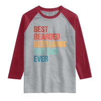 Best Bearded Beer Loving Dog Dad Ever Raglan Shirt Pet Lover Father's Day