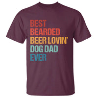 Best Bearded Beer Loving Dog Dad Ever T Shirt Pet Lover Father's Day