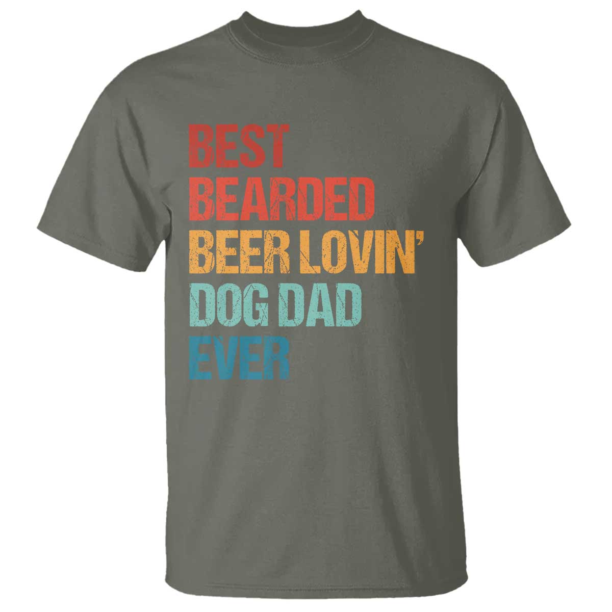Best Bearded Beer Loving Dog Dad Ever T Shirt Pet Lover Father's Day