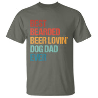 Best Bearded Beer Loving Dog Dad Ever T Shirt Pet Lover Father's Day