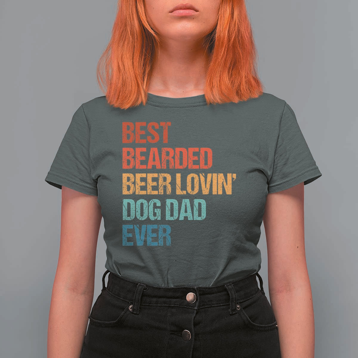 Best Bearded Beer Loving Dog Dad Ever T Shirt For Women Pet Lover Father's Day